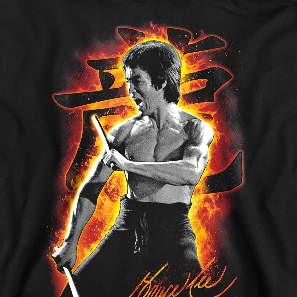 Bruce Lee Unisex Adult Dragon Fire Sweatshirt