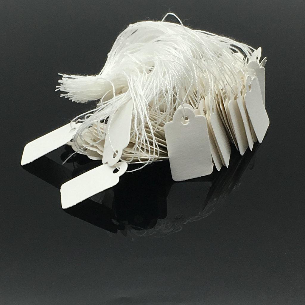 Buy 1000x Bulk Blank White Paper String Label Jewelry Clothing Pricing ...