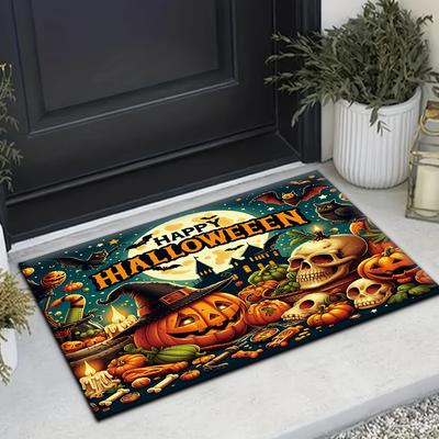 Halloween Fußmatte Themenfußmatte Maschinenwaschbar für Eingang Wohnzimmer, Küche Schlafzimmer Balkon Ferienhaus Dekoration Geschenk