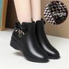 Winter Warm Women Boots Wedges Thick Plush Ankle Boots Woman Zipper Comfort Outdoor Snow Boots Fashion Mother Shoes Size 35-42