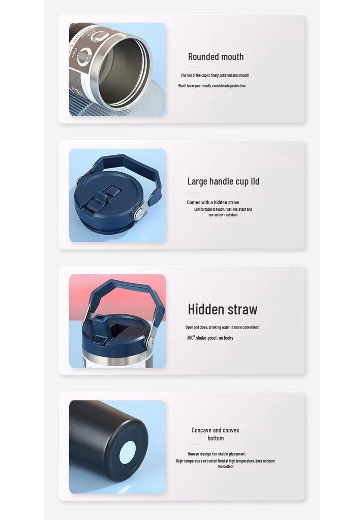 30oz Portable Insulated Stainless Steel Car Cup for Cold Storage
