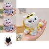 Plush Cat Keychain With Flower Shirt And Sunglasses Design For Cute Gift And Bag Decoration