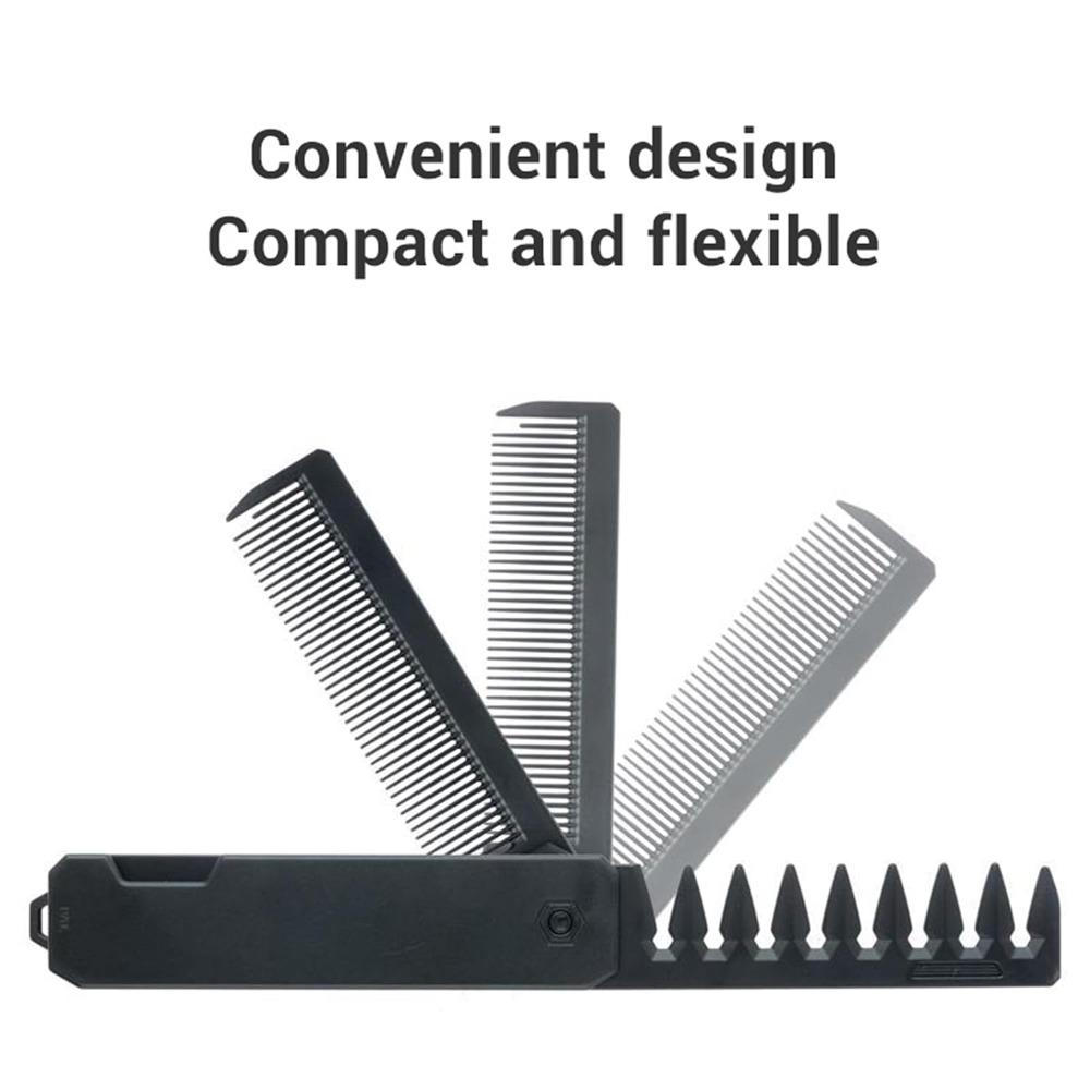 2pcs Compact Size Folding Pocket Combs Folding Design Texture Comb Wide Tooth Comb  For Travel