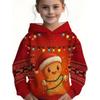 Child Sweatshirt Christmas Hoodie Cartoon Kawaii Santa Claus Print Sweatshirt for Girls Funny Holiday Party Clothes for Children