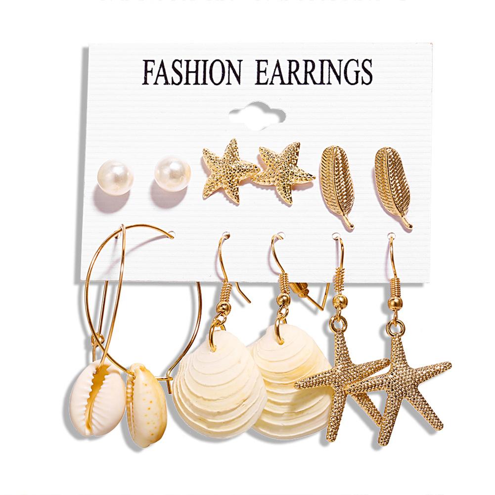 Female Retro Shell Earings Fashion Long Tassel Earring