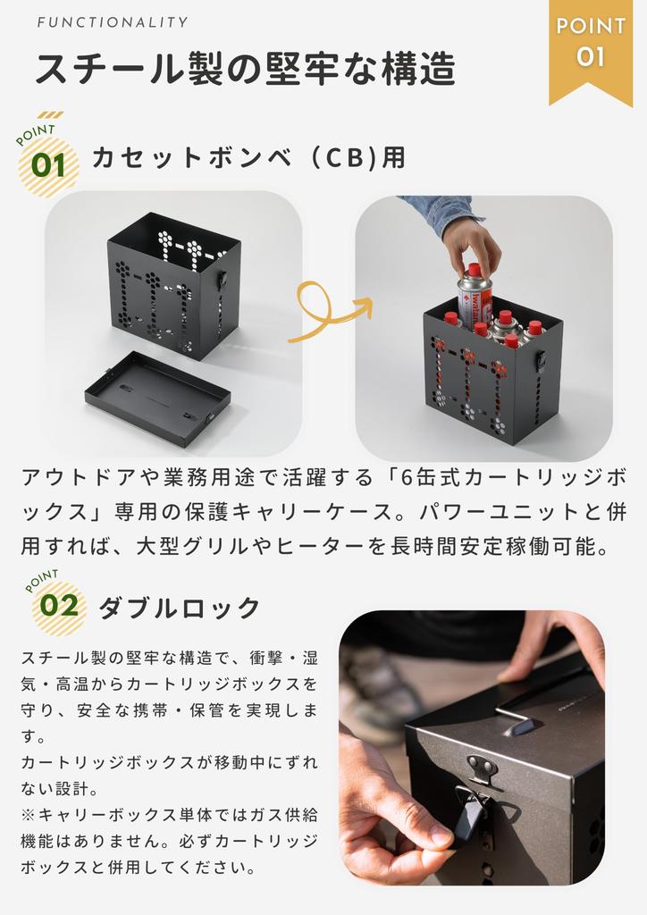 CAMPING MOON CB Can 6-Can Cartridge Box Carry Box Steel BKC63