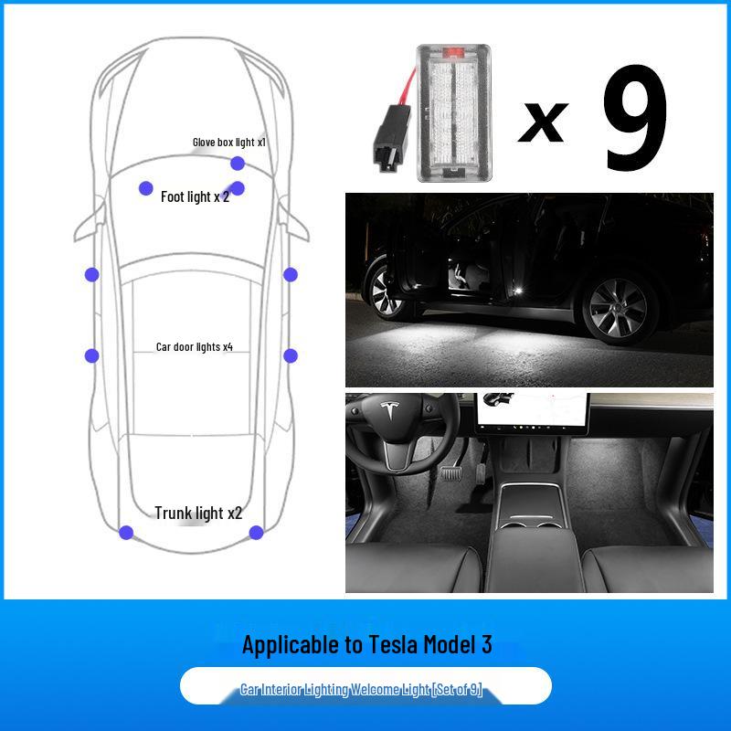 Tesla Model 3/Y/S/X Ambient LED Decorative Lighting Kit