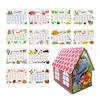 DIY Desk Calendar 2026 Diamond Art Calendar Crafting Kit Cute House Tabletop Calendar Monthly Planner Decoration for Home Office Bedroom