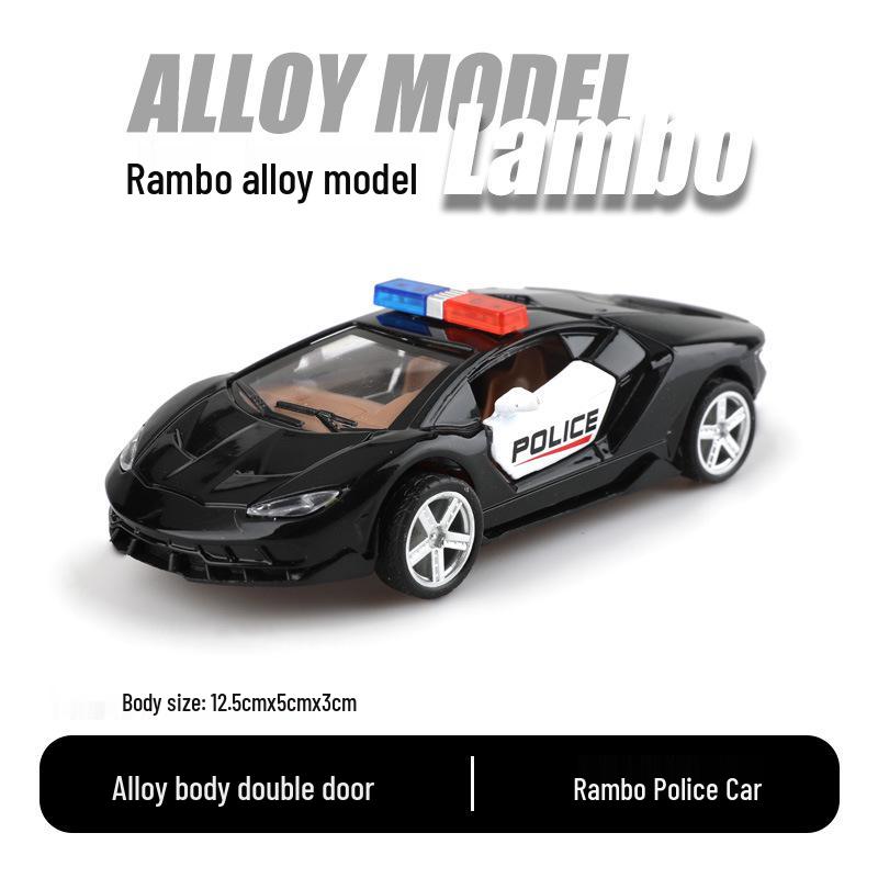 1:36 Pull-Back Alloy Car Model - Lambo G Mustang Police Toy for Kids