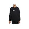 Nike Sweatshirt Round Neck Loose Breathable Casual Sports Kids tops Black DA0775-010