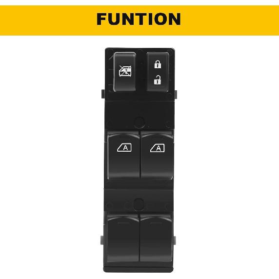 Power Window Switch Driver Side Power Window Master Control Switch Fits for Nissan 2008-2014 Murano 254011AA0A 254011AA0B