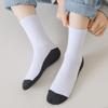 4/6Pairs Simple Men's Mid-calf Socks Hosiery Sports Sock Casual Men Tube Socks  Outdoor