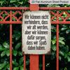 2D Flat 1pc German Funny Quotes Vintage Metal Sign, Aluminium Metal Wall Decor, We Cannot Prevent Ourselves From Getting Old, But We Can Make Sure We