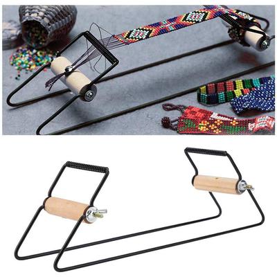 Holz Weben Perlenwebrahmen Bausatz für Schmuck Armbänder Halsketten DIY Handgemacht Strickmaschine Perlen Starter-Kit Schönes Geschenk