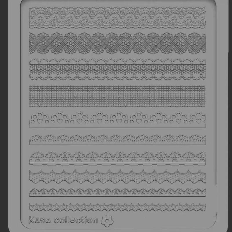 3D Silicone Nail Art Mold Cartoon Lace Rabbit Cute Small Flower Nail Art DIY Decoration Mold