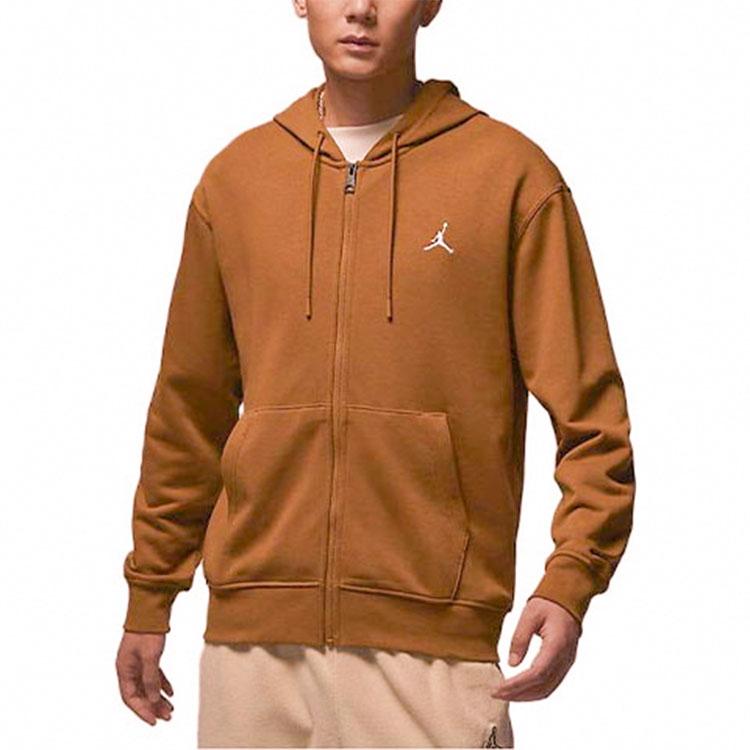 Nike Jachetă Sport Casual cu Glugă, Mânecă Lungă, Culoare Solidă, Jachete Bărbați Maro FQ1867-281