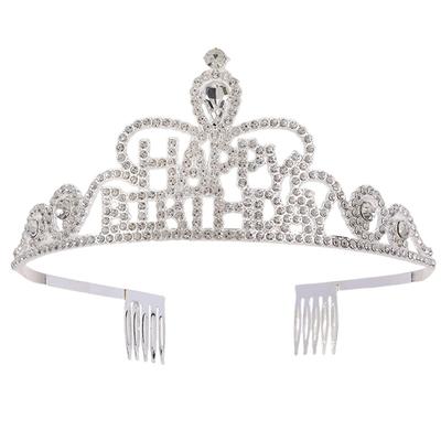 Happy Birthday Crown Crown Birthday Headwear  Bride  Children Party Crown Hair Band