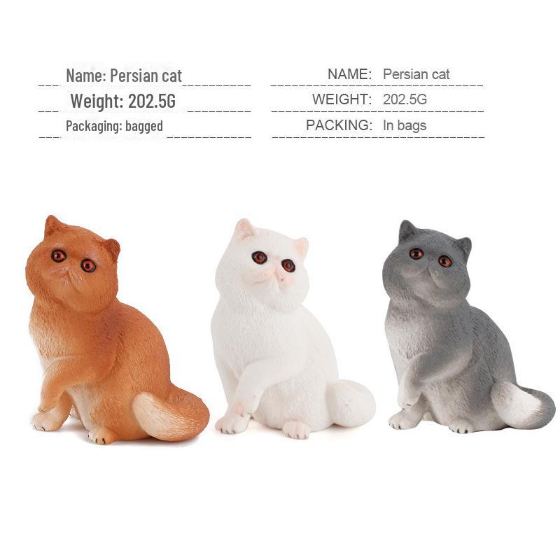 Seashell Cat Figurine: Realistic Kitten Toy Model