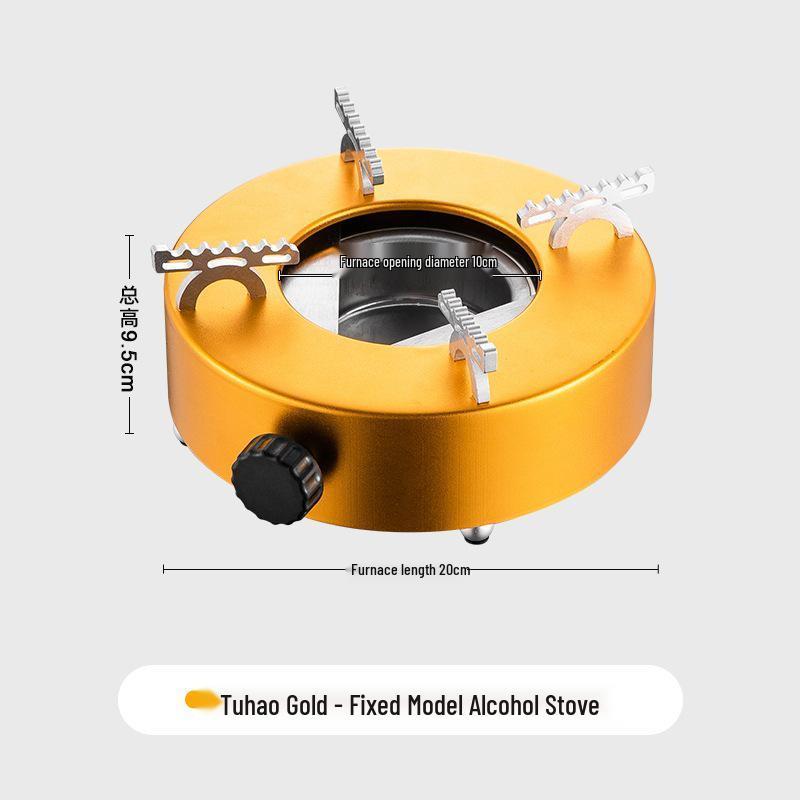 Portable Windproof Stainless Steel Alcohol Stove - Thickened Push-Pull Design for Commercial Use
