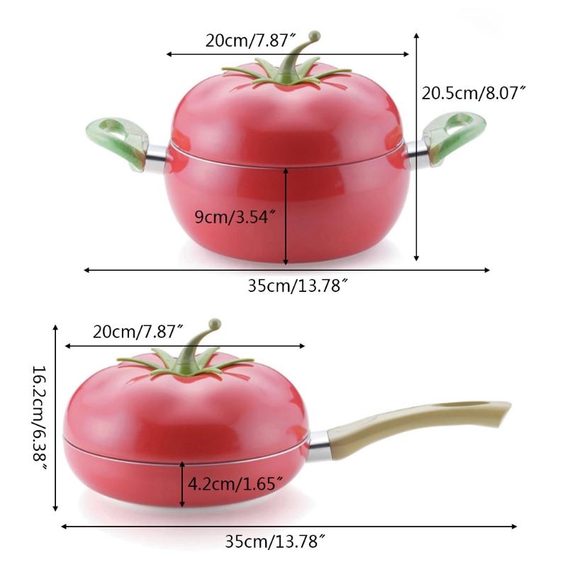 KX4B Fruit Tomato Stockpot Frying Pan Cooking Pot Saucepan Induction Cooker Aluminum