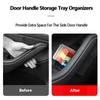 4pcs Front Rear Door Side Storage Box Door Handle Armrest Tray Organizer for Tesla Model 3/Y 2017-
