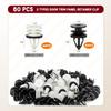 Xislet 60Pcs Door Trim Panel Retainer Clip With Sealer And Tools Compatible With GM Buick Chevrolet Cadillac GMC Hummer H2 Oldsmobile Pontiac Replace