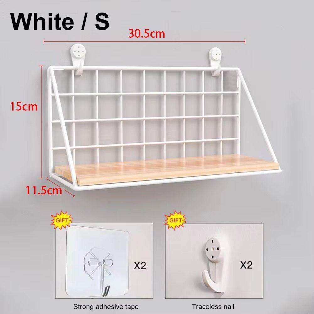 Rafturi de perete în stil simplu, decor de perete, coș de depozitare pentru dormitor, organizatoare raft de perete