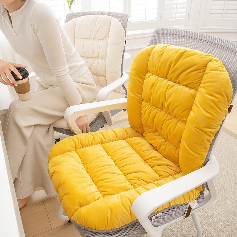 Heated Seat Cushion with Backrest and Lumbar Support for Office Chairs