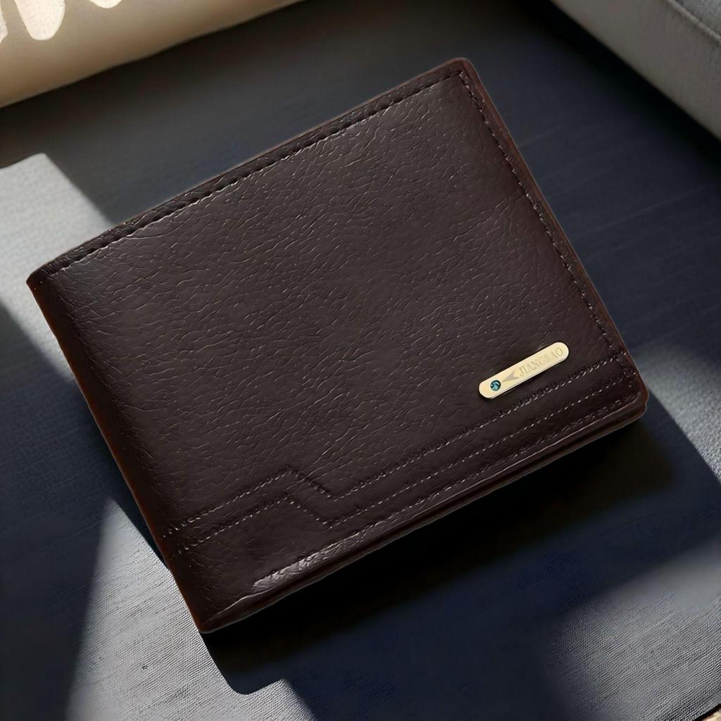 Men's Fashion Litchi Pattern Wallet with Multiple Card Slots - Soft, Large Capacity