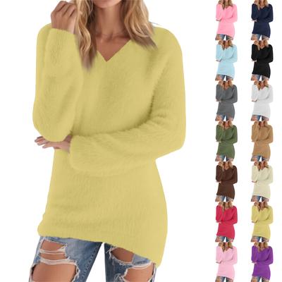 Damen Casual Mode Langarm Button-Down Pullover Top