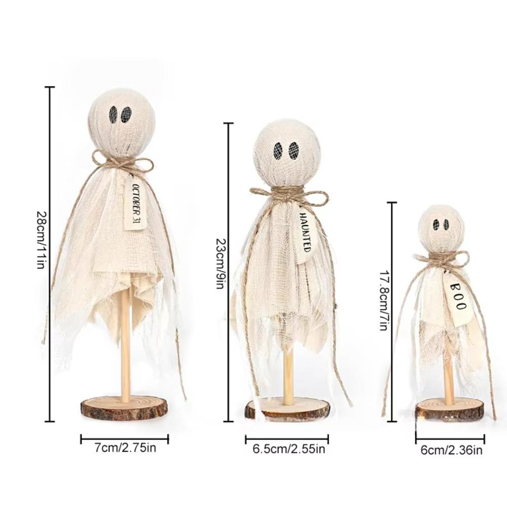 Wooden Crafts Ghost Wooden Stand Spooky Design Handmade Decor Spooky Wooden Decor Hand Painted Halloween Home Ambience Ornaments