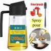2 in1 Spray Oil Sprayer Kitchen Oil Spray Bottle Plastic 500ML Oil Dispenser Spray Container Cooking Camping Kitchen Seasoning