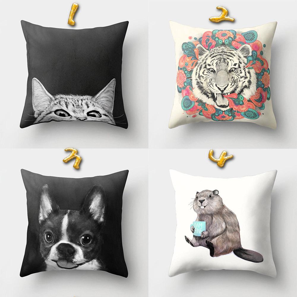 Office Pillow Cartoon Pattern Creative Home Polyester Yiwu Pillow Car Waist Pillow