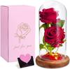 Preserved flower glass dome rose with lights, Mother's Day and Valentine's Day gift, creative decorative ornaments for girlfriends