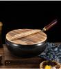 Large-Bellied Mini Wok: Flat-Bottomed Non-Coated Non-Stick Iron Pot for Stir-Frying