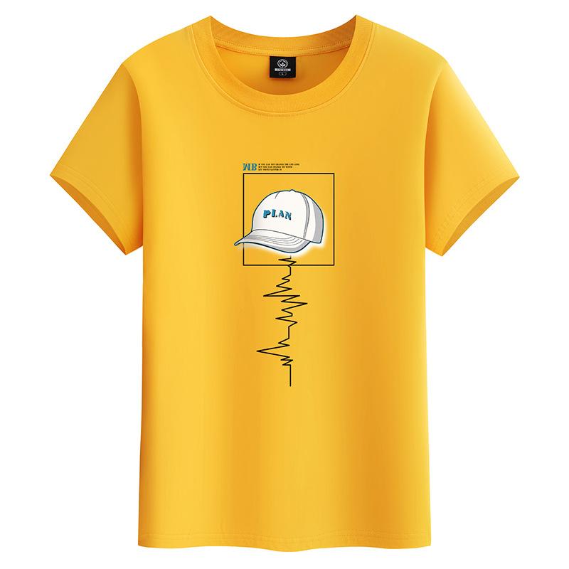 Summer Fashion Cotton Men T-shirt Round Neck Short Sleeve Loose Mans Tee Shirt Large Size