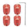Uxcell Aluminum Potentiometer Inner Diameter X Outer Diameter X Universal Volume and Tone Control Knobs for Guitar and Oval Red 4-Piece Knobs, 1/4"