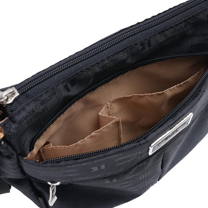 HIROKO KOSHINO SPORTS Shoulder Bag, Size S, HLD02 (Black)
