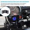 Dc12V Waterproof Motorcycles Handldbar 2Usb Port Adapter Blue Led With Voltmeter