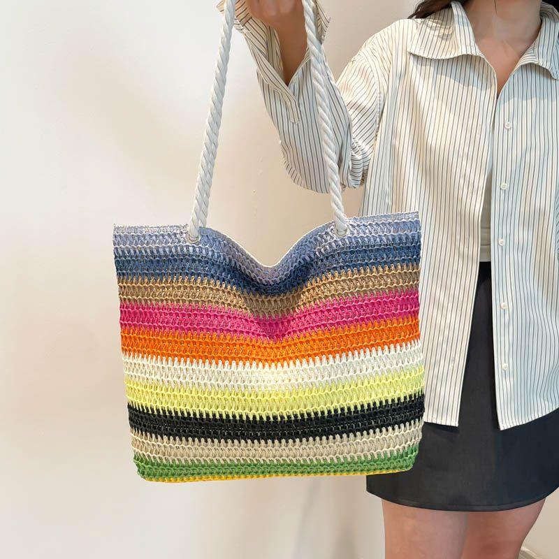 Seaside Vacation Straw Bag Leisure Beach Bag Women's Summer New Large-capacity Tote Bag