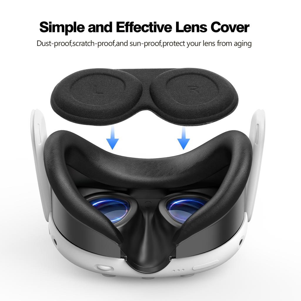 For Quest 3 Compatible Seven-Piece Set Protective Silicone Rubber Case with Handle and Face Covers Custom Logo Game Accessories