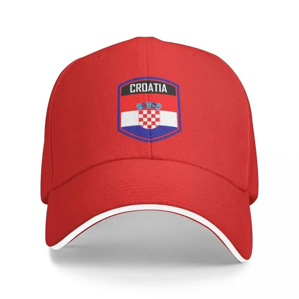 Croatia Flag Emblem Baseball Cap Big Size Hat New Hat Vintage For Women Men's