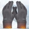 Winter Warm Fleece Gloves for Women Men Thermal Full Finger Gloves Cold Resistance Windproof Outdoor Skiing Cycling Mittens