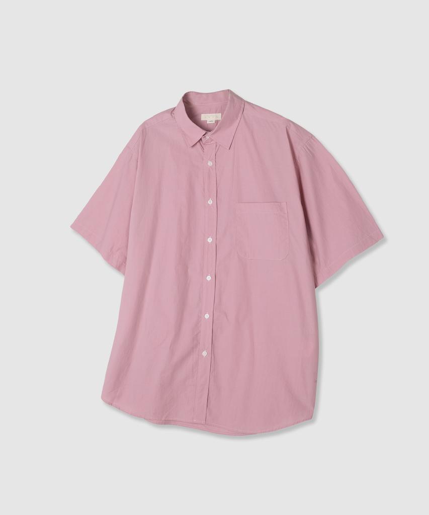 ANDAGAIN Comfort Paper Short Sleeve Shirt (Pink