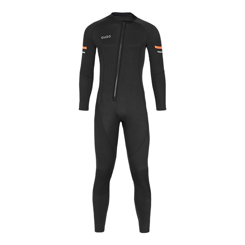 

Men s 1.5mm Front Zip Full Wetsuit: Cold & Sun Protection for Winter Swimming & Surfing M