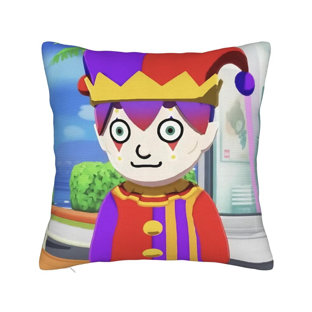 Hugh Morris Tomodachi Life Clown Square Pillow Case Cushion Cover Awesome Zipper Decor Pillowcase for Home 18"