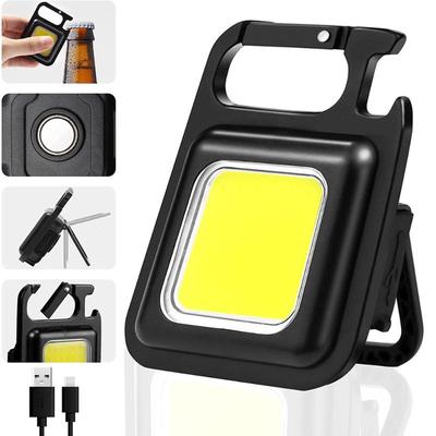 Kleine aufladbare COB Schlüsselanhänger-Taschenlampen Tragbare Notfall-Lampen Stark magnetisch Reparaturarbeiten Outdoor Campinglicht