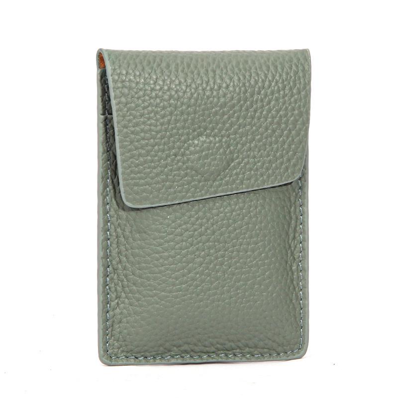 Ultra-thin Genuine Leather Women's Multi-card ID Holder