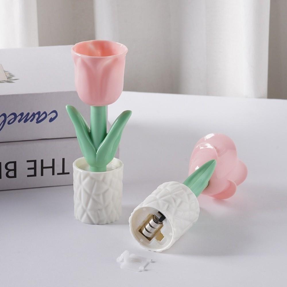 Creative Flower Shape Tulip Nightlight Home Decoration Photo Prop Bedside Lamp Desktop Gift Table Lamp Bedroom