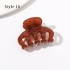 HFYJ Hollow Small Size 4cm Square Hair Claws Acrylic Jelly Color Hairpin Shark Crab Hair Clip Claw Hair Accessories for Women